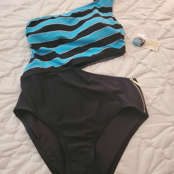 Beautiful New Michael Kors Bathing Suit Size 10 - Picture 3 of 5